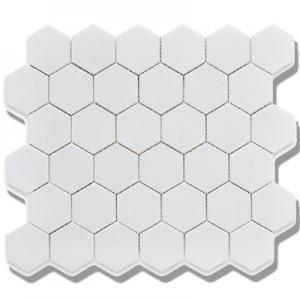 Matte Porcelain 2" Hexagon Mosaics | White - Mission Stone & Tile