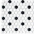 Glazed Porcelain Hexagon | White and Black Matte Mosaic 1" - Sample