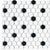 Glazed Porcelain Hexagon | White and Black Matte Mosaic 1"