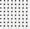 Basketweave | Ceramic White and Black - Sample - Mission Stone & Tile