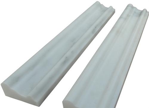 Oriental White Marble | Chair Rail | Polished 2x12 - Sample