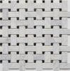 Basketweave | Bianco Carrara / Black Dot | Polished