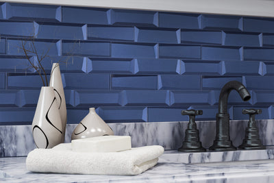 Forma | Porto Blu Bricks Mosaic Tile 12 x 15