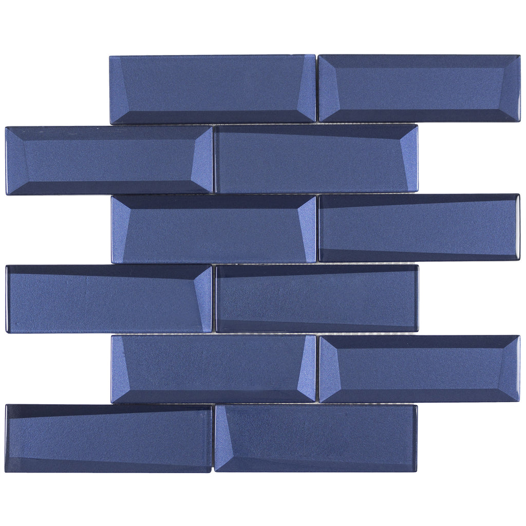 Forma | Porto Blu Bricks Mosaic Tile 12 x 15 - Sample