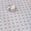 Basketweave | White Marble / Spain Grey Dot | Polished | 12x12 Sheet - Mission Stone & Tile