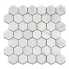 Hexagon 2", Oriental White Marble | Honed | 12x12 Sheet - Sample - Mission Stone & Tile
