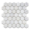 Hexagon 2", Oriental White Marble | Polished | 12x12 Sheet - Mission Stone & Tile
