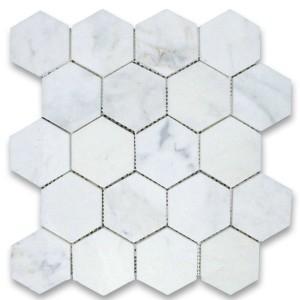 Hexagon | Calacatta | Honed 3" - Mission Stone & Tile