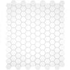 Hexagon Mosaics | Glazed Porcelain 1" White, Matte | ~ 12 x 12 Sheet - Sample
